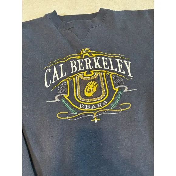 University of California Berkeley Vintage Crewneck Sweatshirt Embroidered 90's - Picture 2 of 7